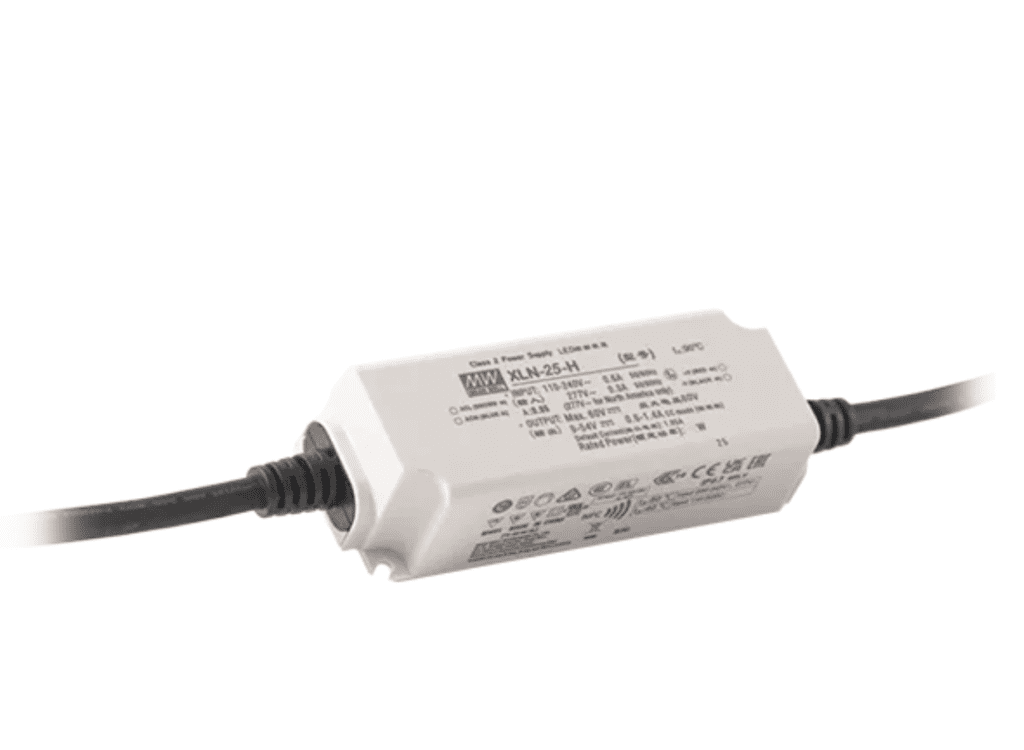 Série XLN-25 Driver de LED 25W Alta Eficiência Múltiplos Estágios MeanWellXLN-25 Driver de LED 25W 