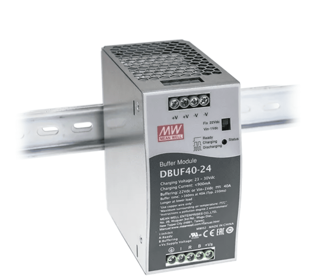 DBUF40-24 Módulo de Buffer Trilho DIN 24V 40A Alta Eficiência MeanWell